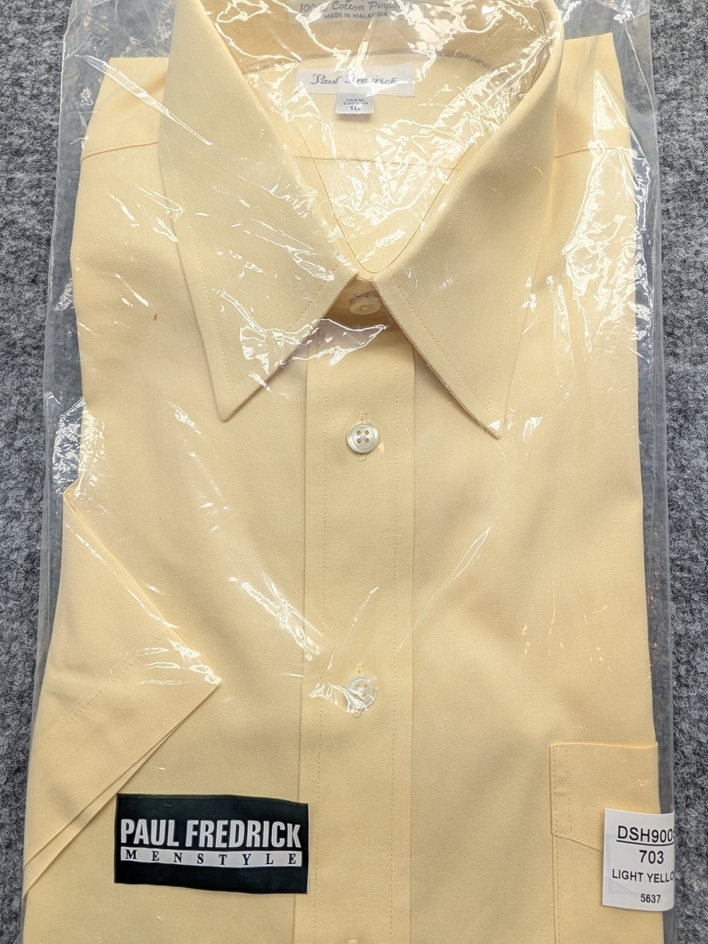 Paul Fredrick Light Yellow Dress Shirt Men's 16 NWT